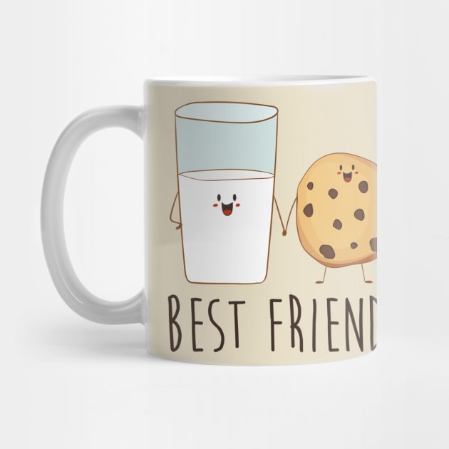 Best Friends Milk And Cookie Cute Cookie by Dreamy Panda Designs